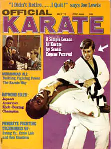 Gene Perceval, Forrest B., front cover of Official Karate Magazine May 1973